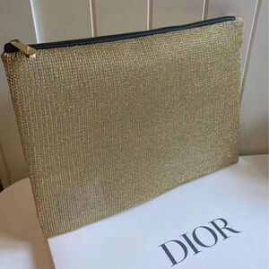 ✨NIB Dior Gold Clutch Pouch Bag